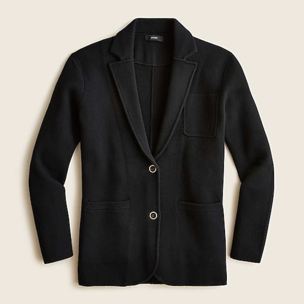 J. Crew Classic Sweater-Blazer, Black, XXL